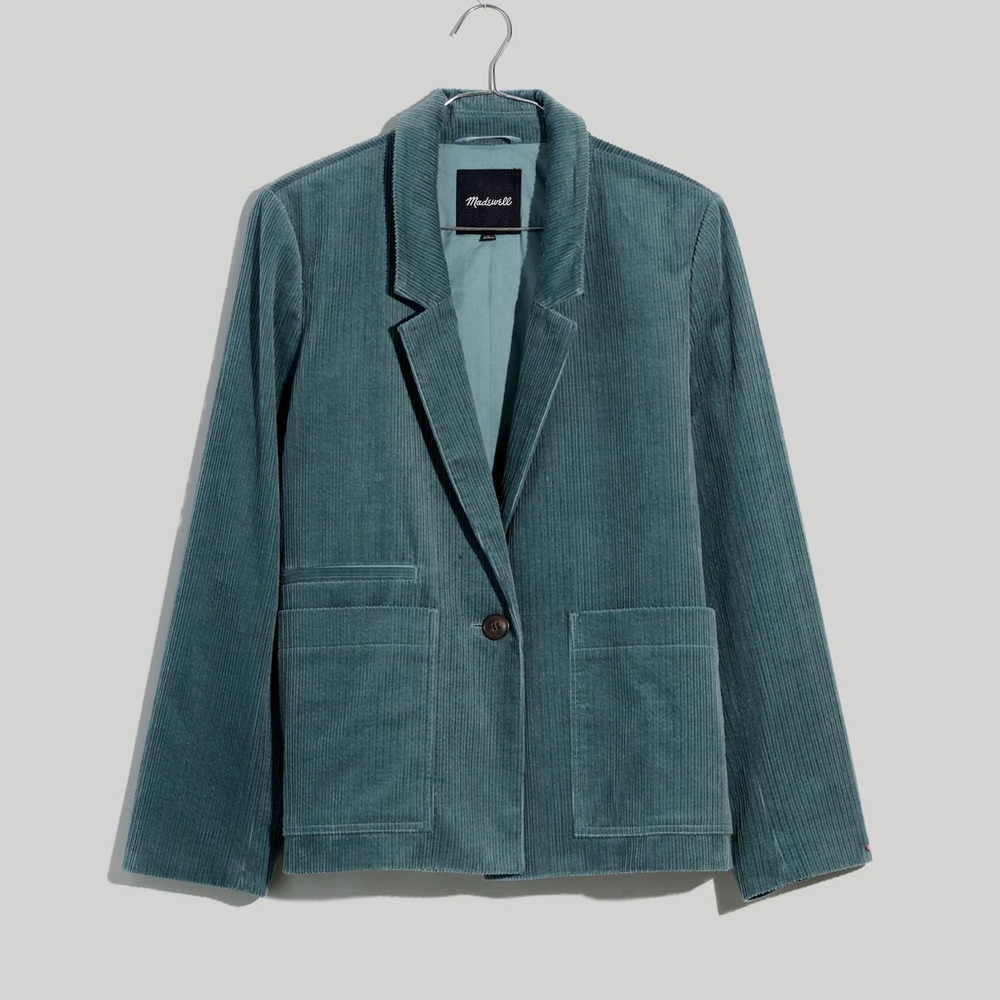 NWT Madewell Corduroy Crop Dorset Blazer XL